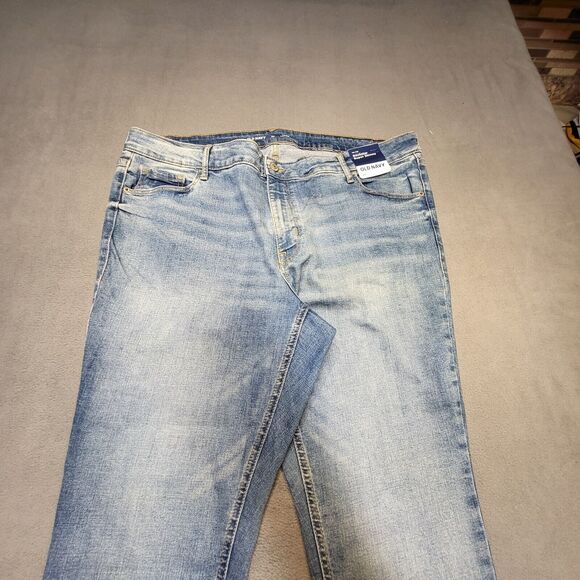 NWT Old Navy Jeans Womens 20 Blue Rockstar Super Skinny Distressed Denim Stretch - Picture 2 of 11